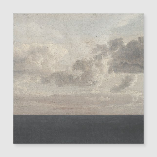 Dark sea, Oil on canvas, vintage art, (Front)
