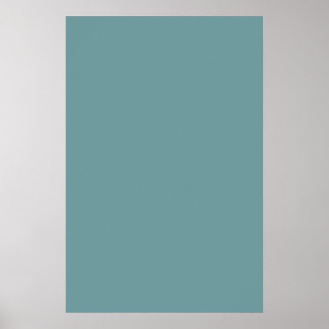 Dark Seafoam Blue Green Colour Trend Sea Foam Poster (Front)