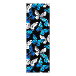 Dark Seamless Pattern with Blue Butterflies Morpho Photo Print
