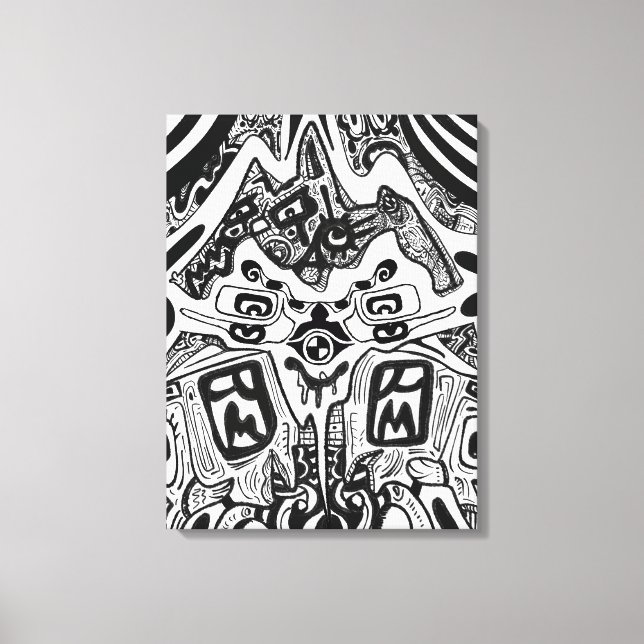 Dark Shades Phrame Canvas Print (Front)