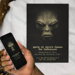 Dark Shadow Glowing Alien Monster Halloween Party  Invitation<br><div class="desc">A perfectly creepy invitation you can personalize for any horrific party you would like to host. Darkly gothic and frightening themed birthday, anniversary, dinner party, game night, Halloween party, ... whatever scares your pants off. The invitations are simple, modern and minimalist, and convey just the right amount of information to...</div>