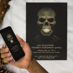 Dark Shadow Glowing Skeleton Fang Halloween Party  Invitation<br><div class="desc">A perfectly creepy invitation you can personalize for any horrific party you would like to host. Darkly gothic and frightening themed birthday, anniversary, dinner party, game night, Halloween party, ... whatever scares your pants off. The invitations are simple, modern and minimalist, and convey just the right amount of information to...</div>