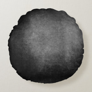 Dark Shadow Grunge Background - Dark Grey Round Pillow