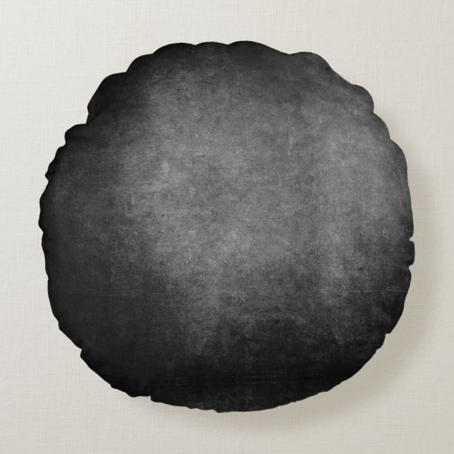 Dark Shadow Grunge Background - Dark Grey Round Pillow (Front)