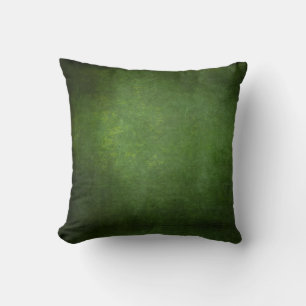 Dark Shadow Grunge Background - Green Throw Pillow