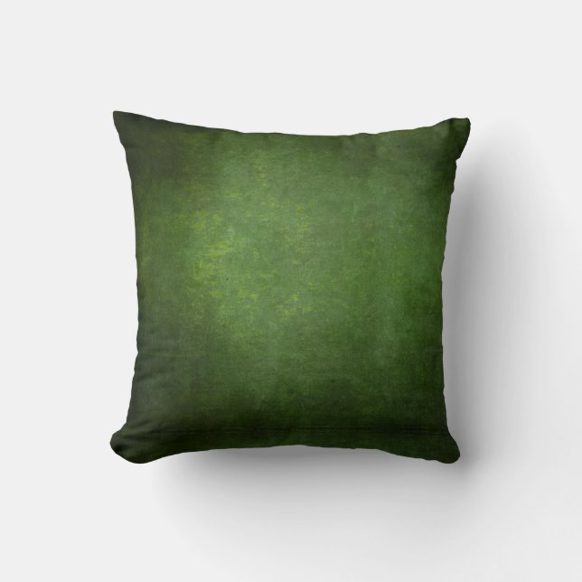 Dark Shadow Grunge Background - Green Throw Pillow (Front)