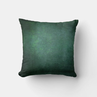 Dark Shadow Grunge Background - Teal Green Throw Pillow