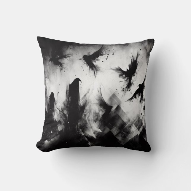 Dark Shadows Throw Pillow (Front)