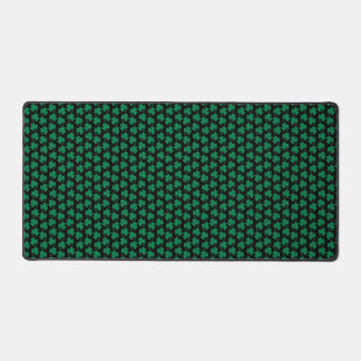 Dark Shamrocks Black Desk Mat