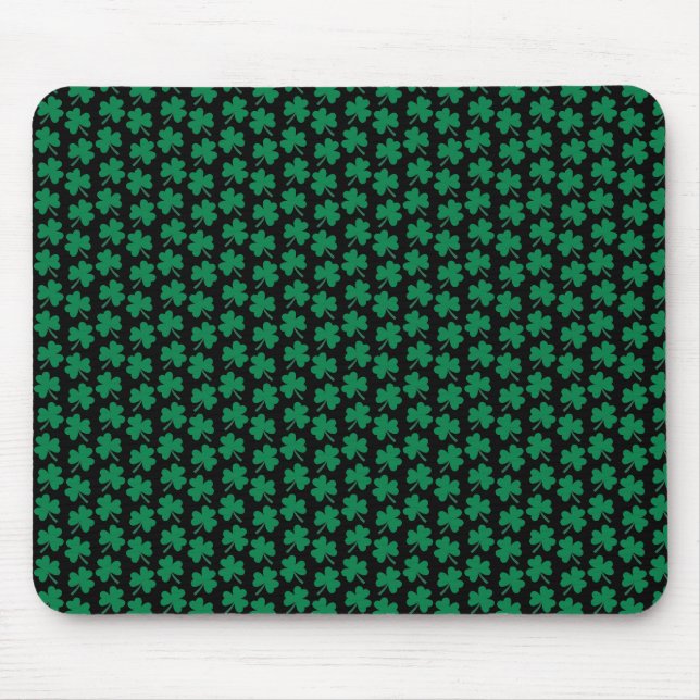 Dark Shamrocks Black Mouse Pad (Front)
