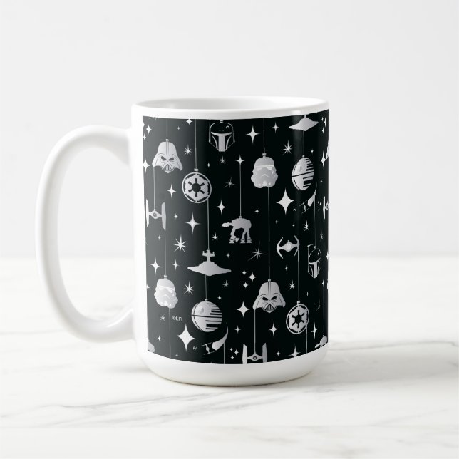 Dark Side Holiday Pattern Coffee Mug (Left)