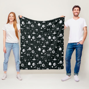 Dark Side Holiday Pattern Fleece Blanket