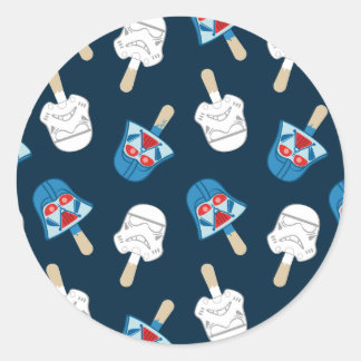 Dark Side Ice Cream Pattern Classic Round Sticker