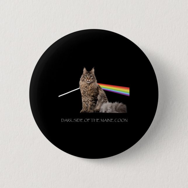 Dark Side Of The Maine Coon Cat Lover  2 Inch Round Button (Front)