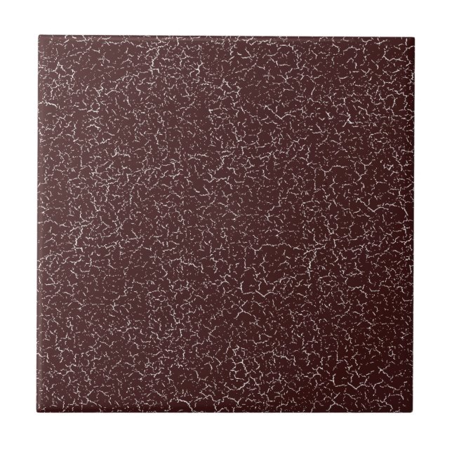 Dark Siena Burgundy Crackle Glaze Solid Colour Tile (Front)