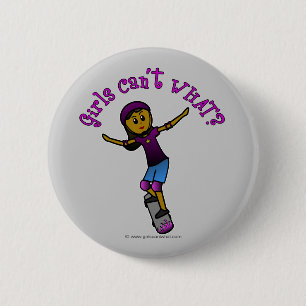 Dark Skater with Helmet 2 Inch Round Button