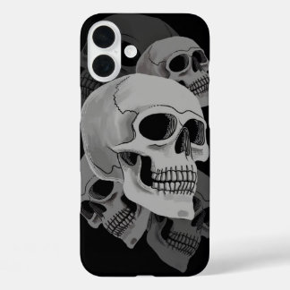 Dark Skull Cluster iPhone 16 Plus Case
