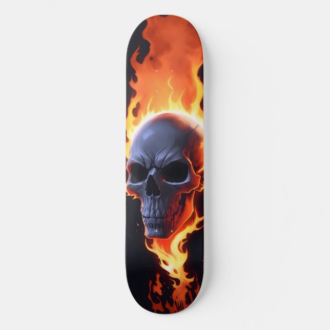 Dark skull dead fire 7  skateboard (Front)