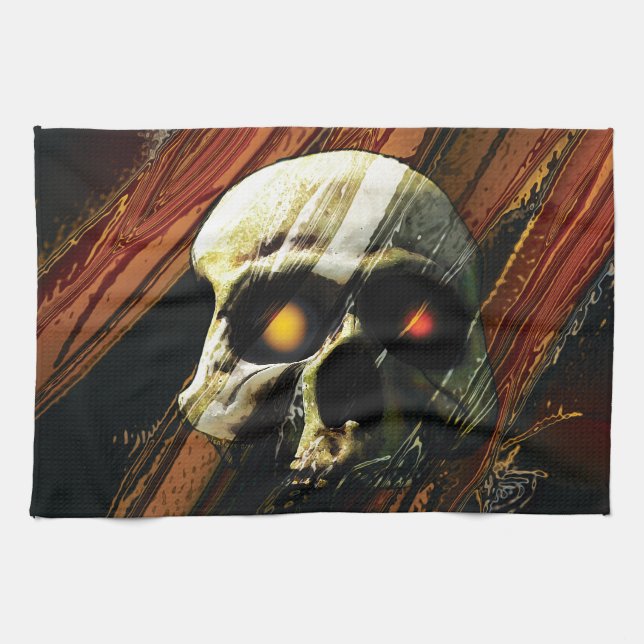 Dark Skull Kitchen Towel (Horizontal)