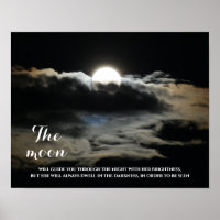 Dark Sky Full Moon Inspirational Quote