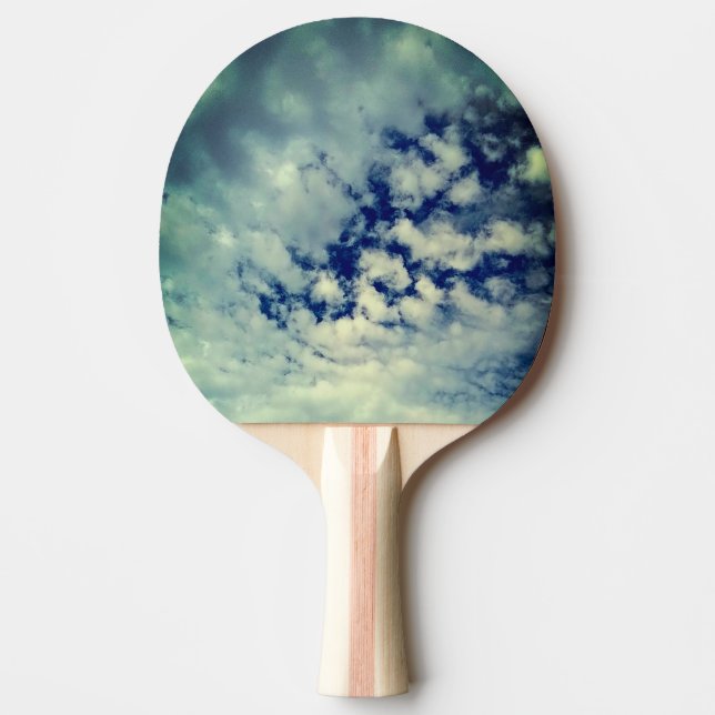 Dark sky , peeping through the clouds ping pong paddle (Front)