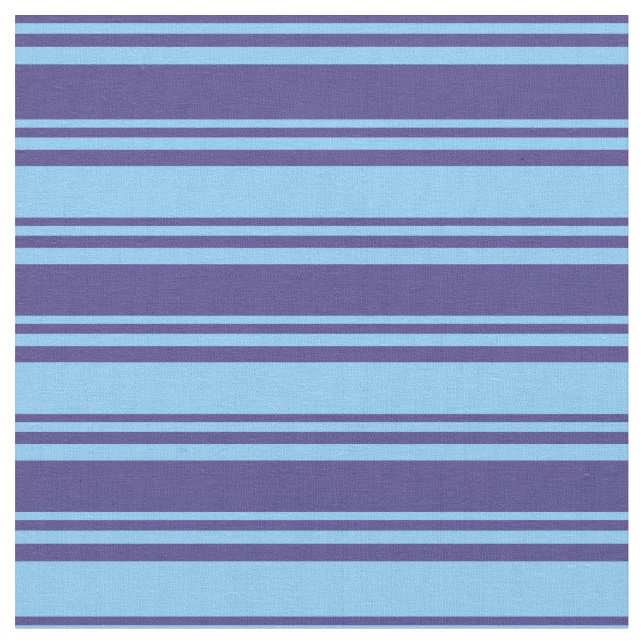 Dark Slate Blue & Light Sky Blue Coloured Pattern Fabric (Close Up)