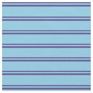 Dark Slate Blue & Sky Blue Coloured Pattern Fabric