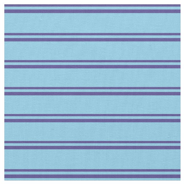 Dark Slate Blue & Sky Blue Coloured Pattern Fabric (Close Up)