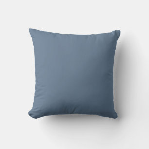 Dark Slate Blue Solid Colour 2024 Trending Shade Throw Pillow
