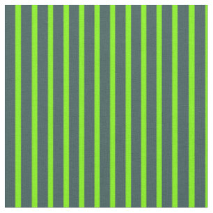 Dark Slate Grey and Green Coloured Stripes Pattern Fabric