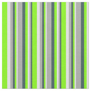 Dark Slate Grey, Dark Grey, Lavender & Chartreuse Fabric
