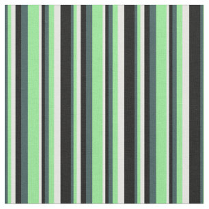 Dark Slate Grey, Light Green, Mint Cream & Black Fabric