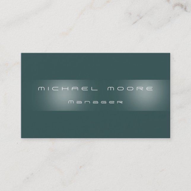 Dark Slate Grey Stripe Manager Business Card (Front)