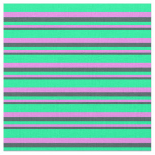 Dark Slate Grey, Violet, and Green Coloured Lines Fabric