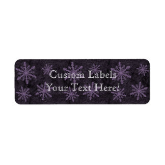 Dark Snowflake Pattern Purple Custom