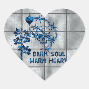 Dark Soul Skull Heart Sticker