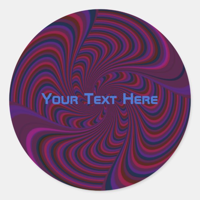 Dark Spinning Top Classic Round Sticker (Front)