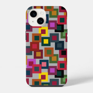 Dark Squares on Light iPhone 14 Case
