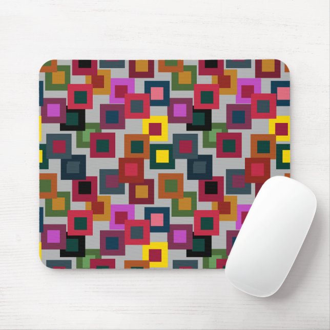 Dark Squares on Light Mouse Pad (With Mouse)