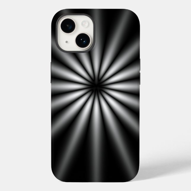 Dark Stainless Steel Starburst Case-Mate iPhone Case (Back)