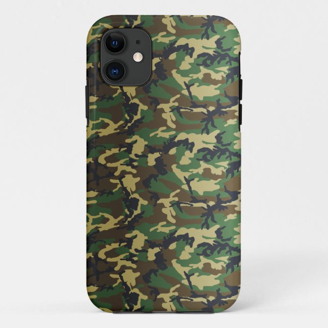 Dark Standard Woodland Camo Case-Mate iPhone Case (Back)