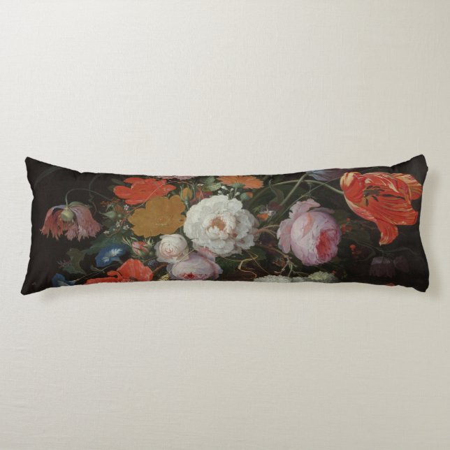 Dark Still Life Floral  Throw Pillow (Front)
