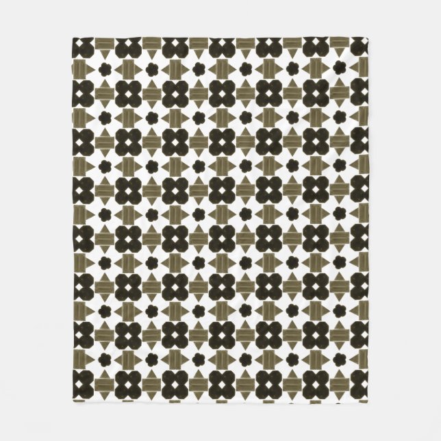 Dark stones Fancy shapes Fleece Blanket (Front)