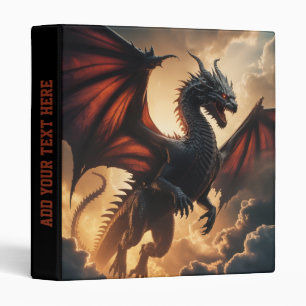 Dark Storm Dragon of the Burning Sky Personalized  Binder