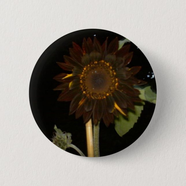 Dark Sunflower at Night 2 Inch Round Button (Front)