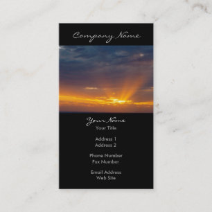 Dark Sunset Photo Business Card