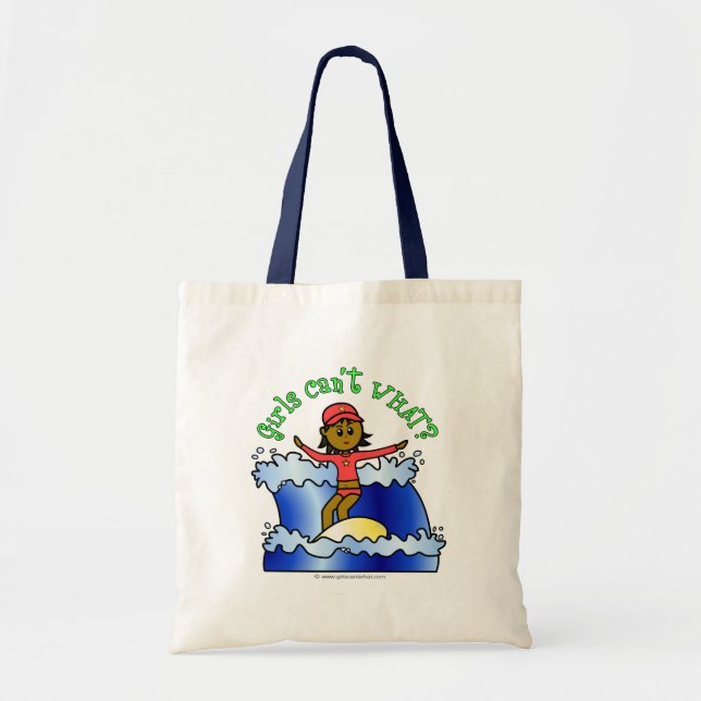 Dark Surfer Girl Tote Bag (Front)