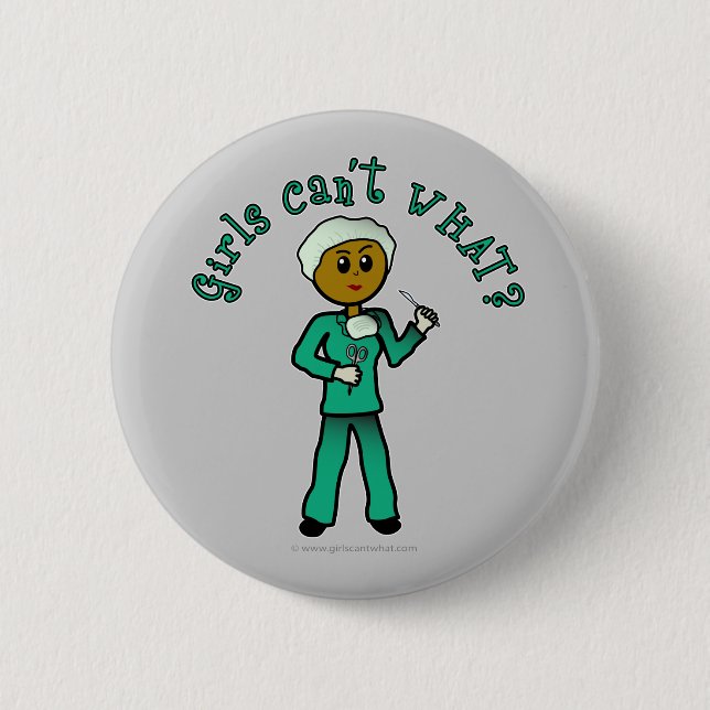Dark Surgeon Girl 2 Inch Round Button (Front)