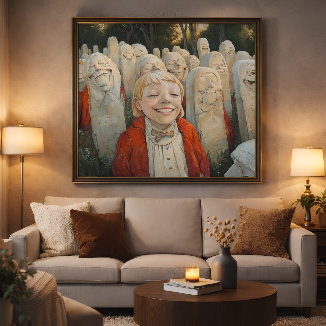 Dark Surreal Gothic Art - Smiling Statues Poster (Créateur téléchargé)