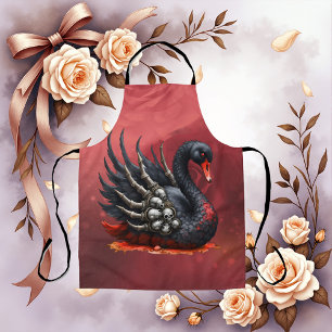 Dark Swan of Bones – Gothic Elegance  Apron